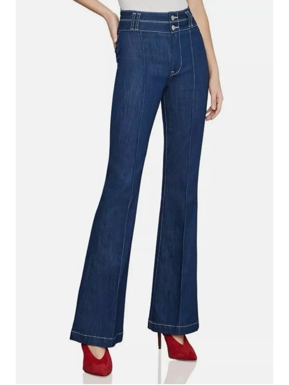 BCBGMaxAzria Dark Indigo Flare Jeans